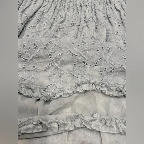 New! Free People Sanderson Midi Skirt in color Sky Gray size medium - Picture 6 of 7